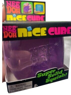 🌟 NEW💜 NeeDoh Nice Cube Sensory Toy – Purple Squishy 🔥 VIRAL on TikTok!